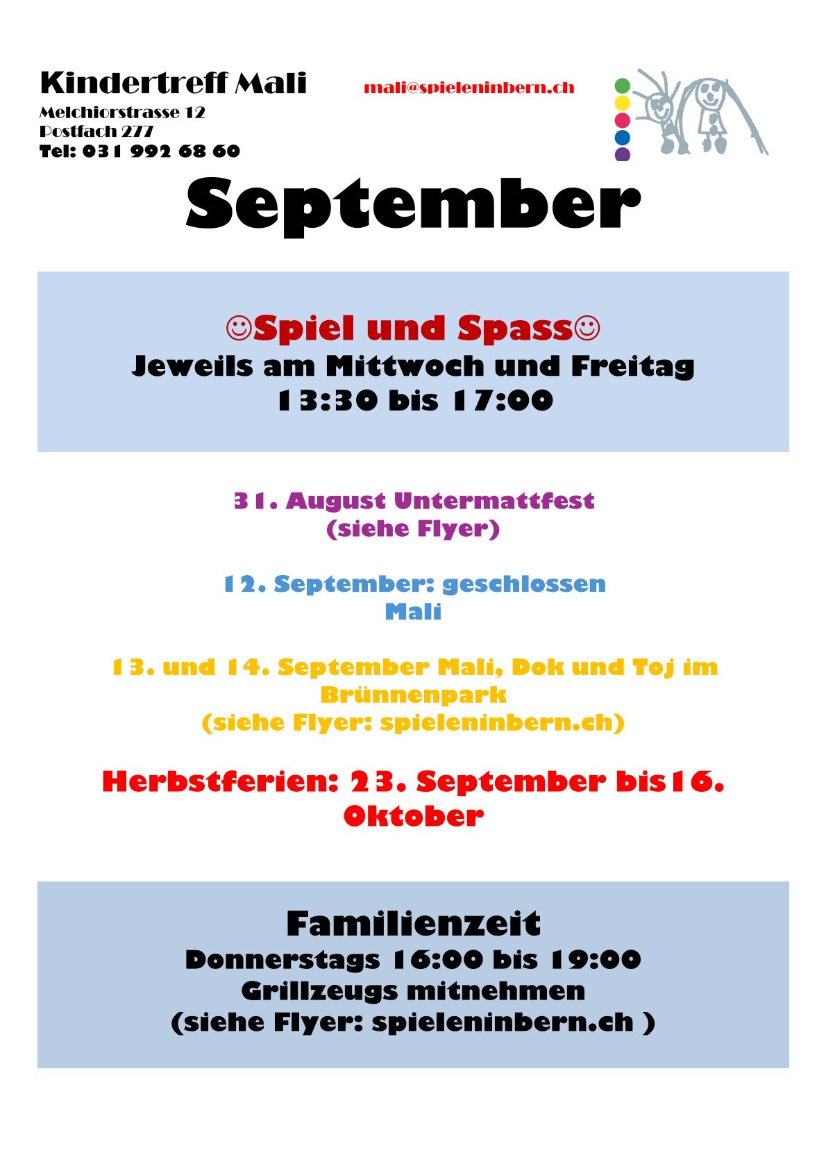 Programm September Mali