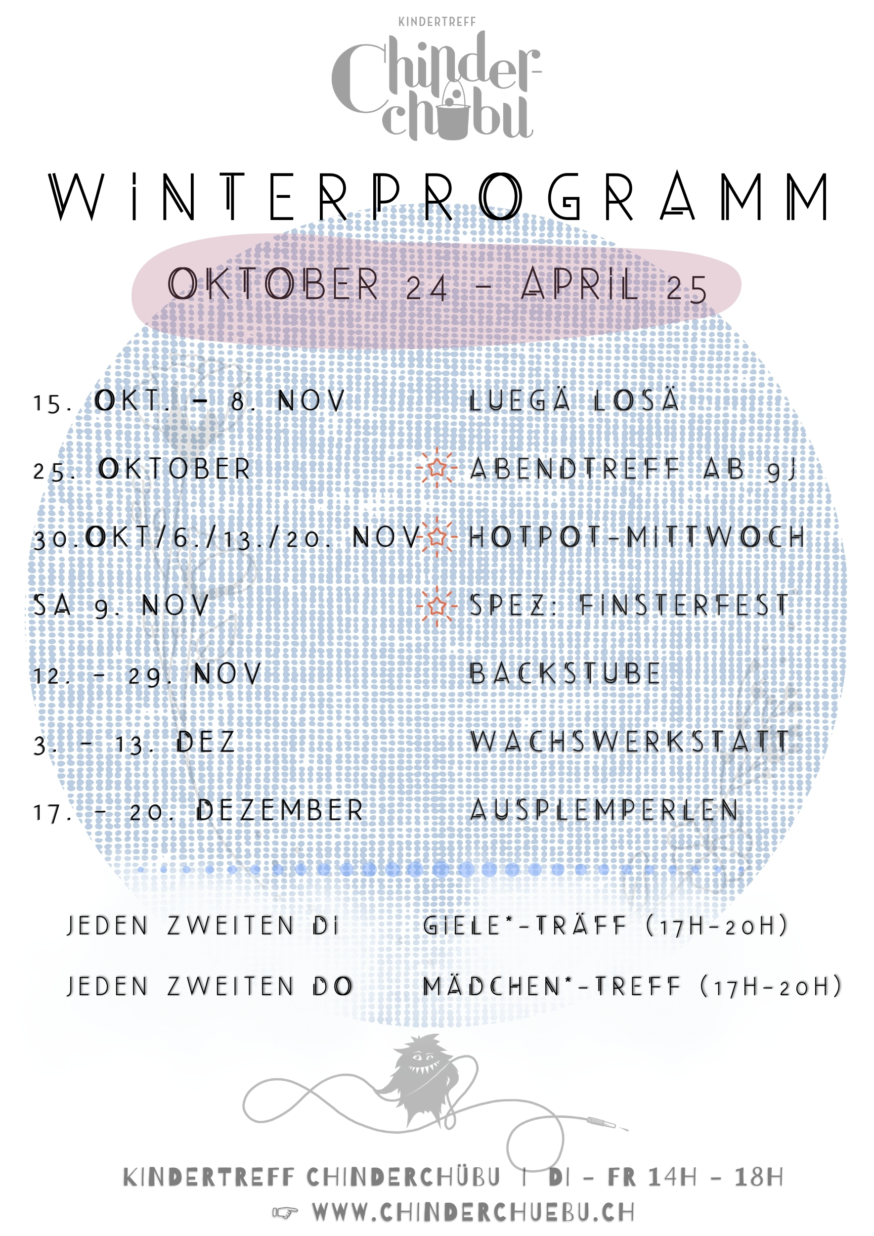 Winterprogramm Chinderchübu