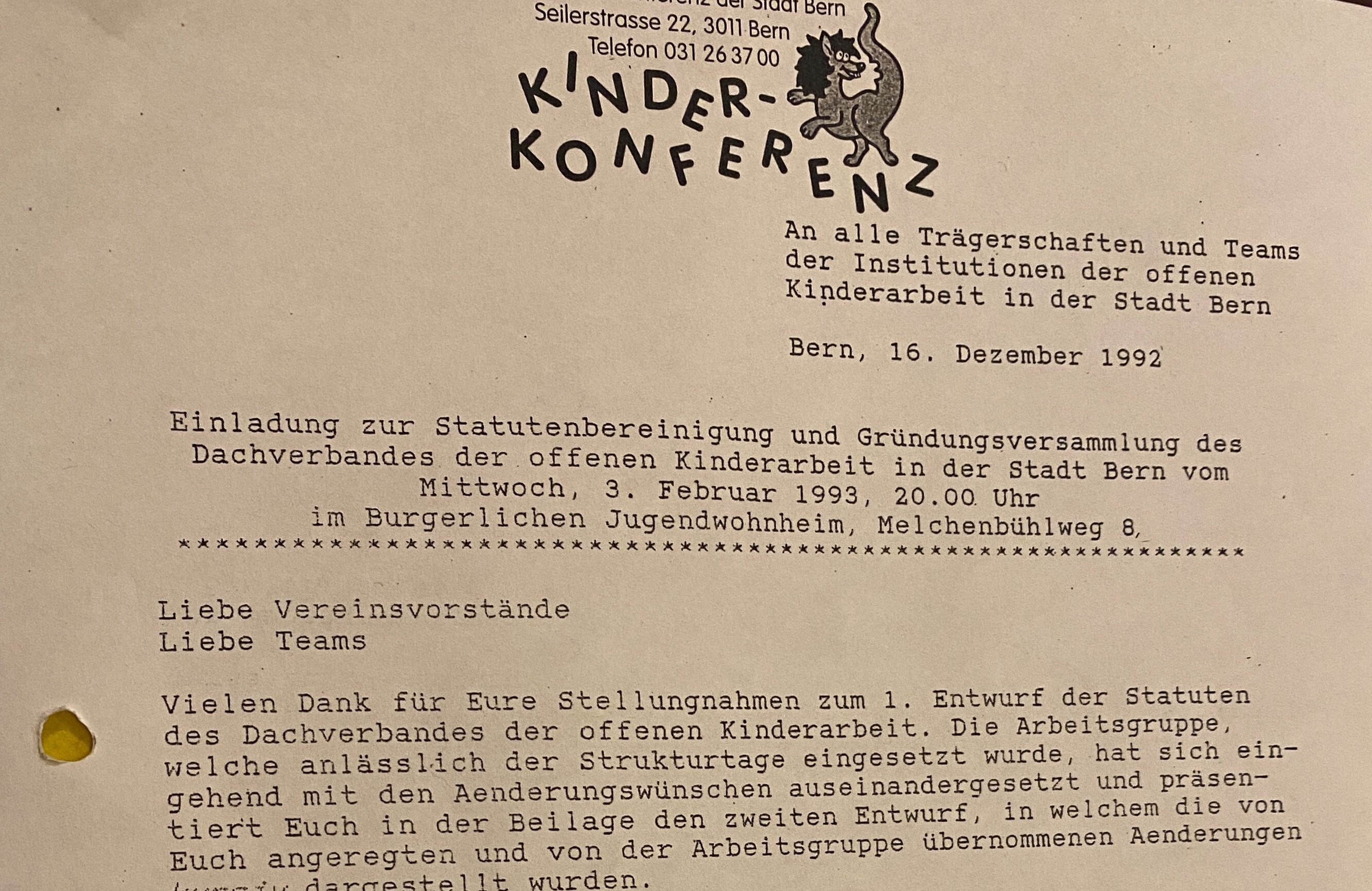 Symbolbild Gründung DOK 1993 Kinderkonferenz