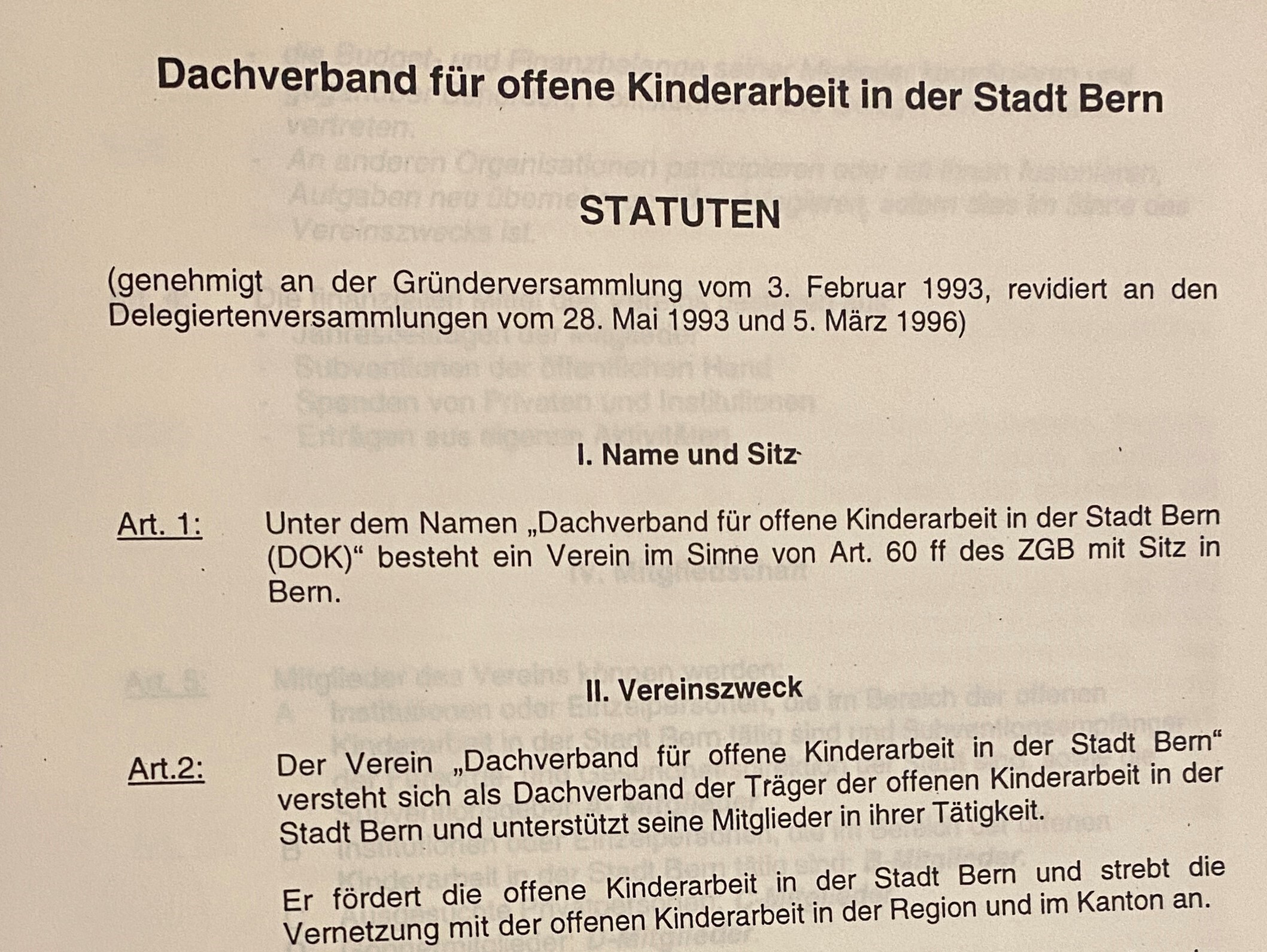 Symbolbild Gründung DOK 1993 