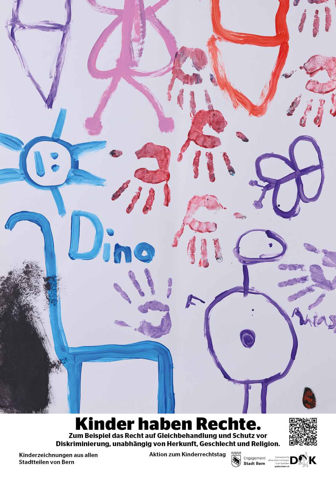 Abbildung DOK Kinderrechtsplakat von Kindern gemalt