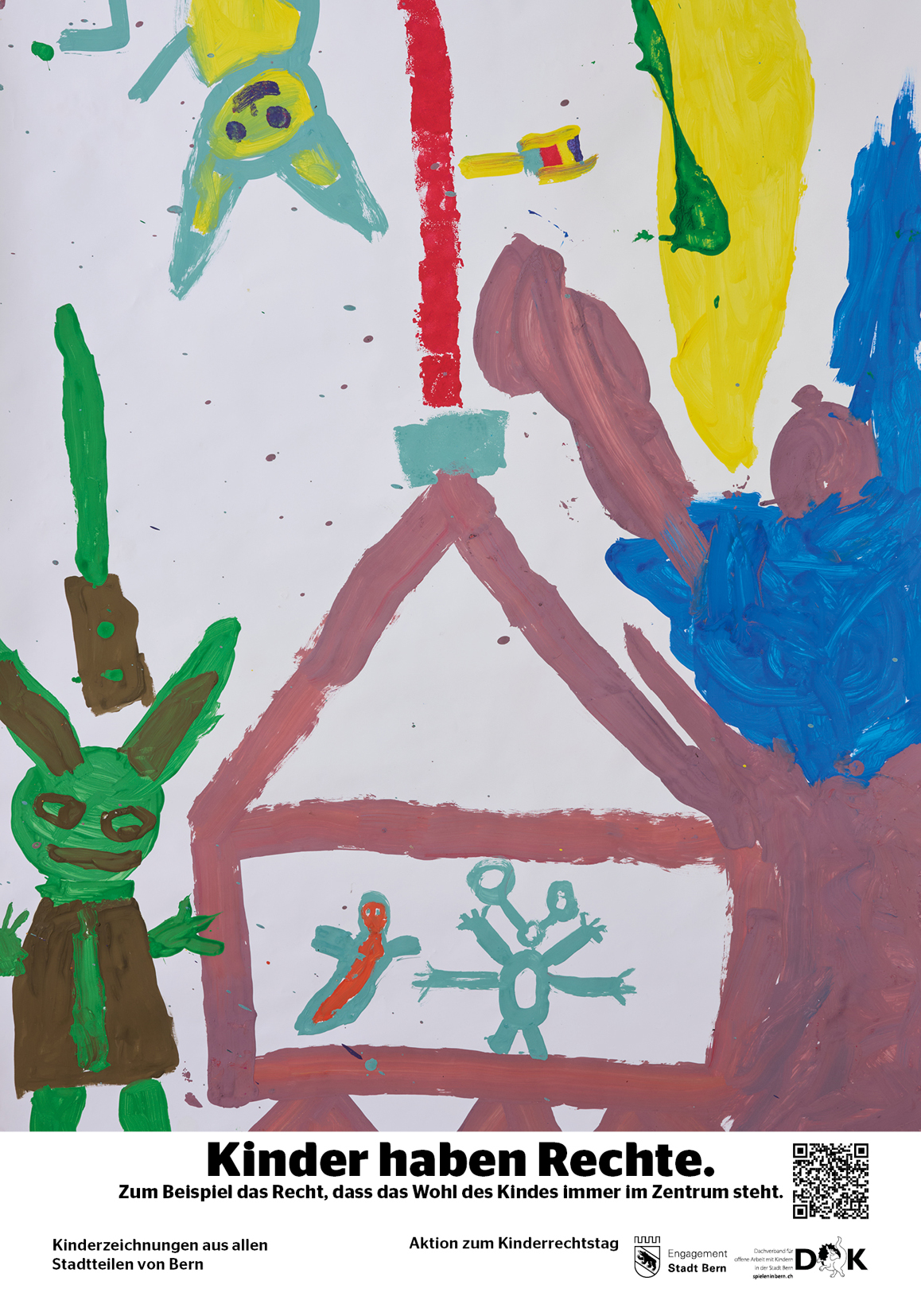 Abbildung DOK Kinderrechtsplakat von Kindern gemalt