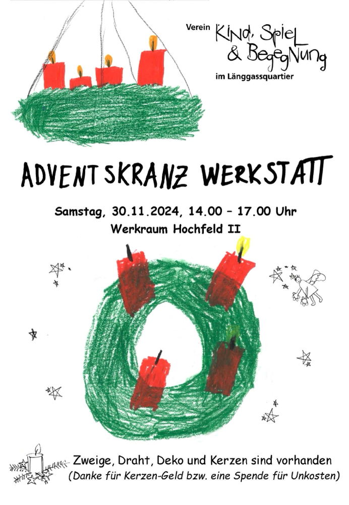 Flyer Kinderkleider & Spielzeug Börse Länggasse 19. Oktober 2024